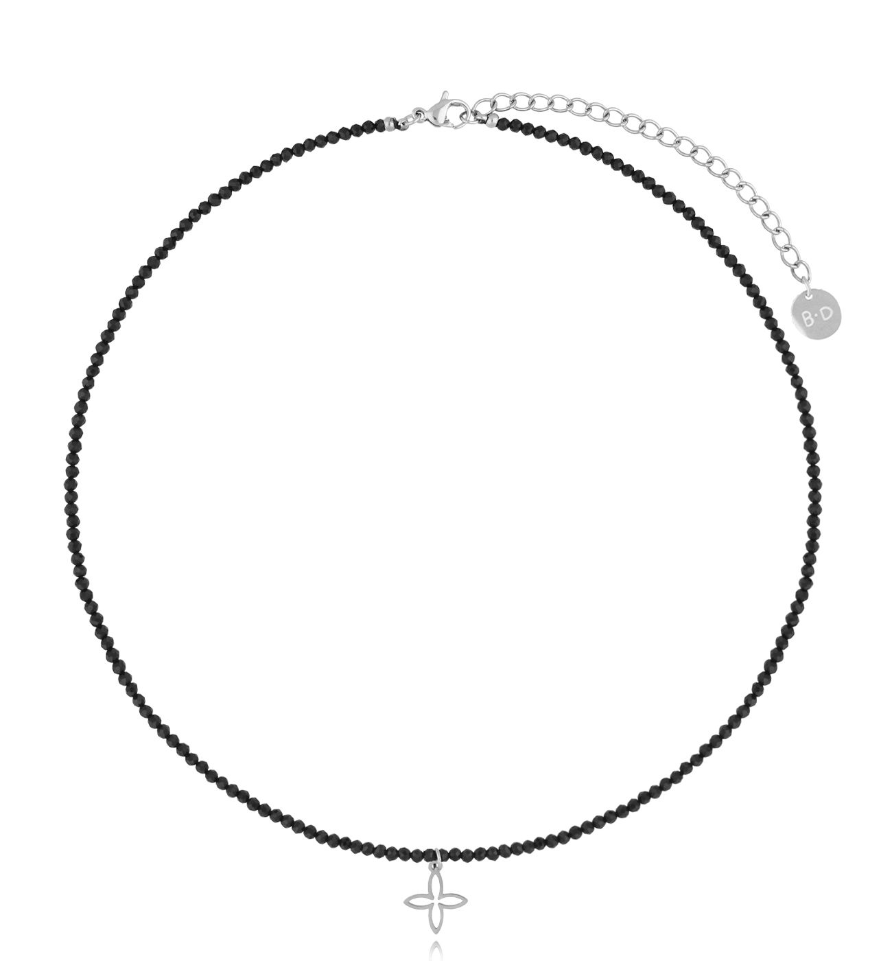 Naszyjnik z czarnymi turmalinami i zawieszką Lifestyle - By Dziubeka