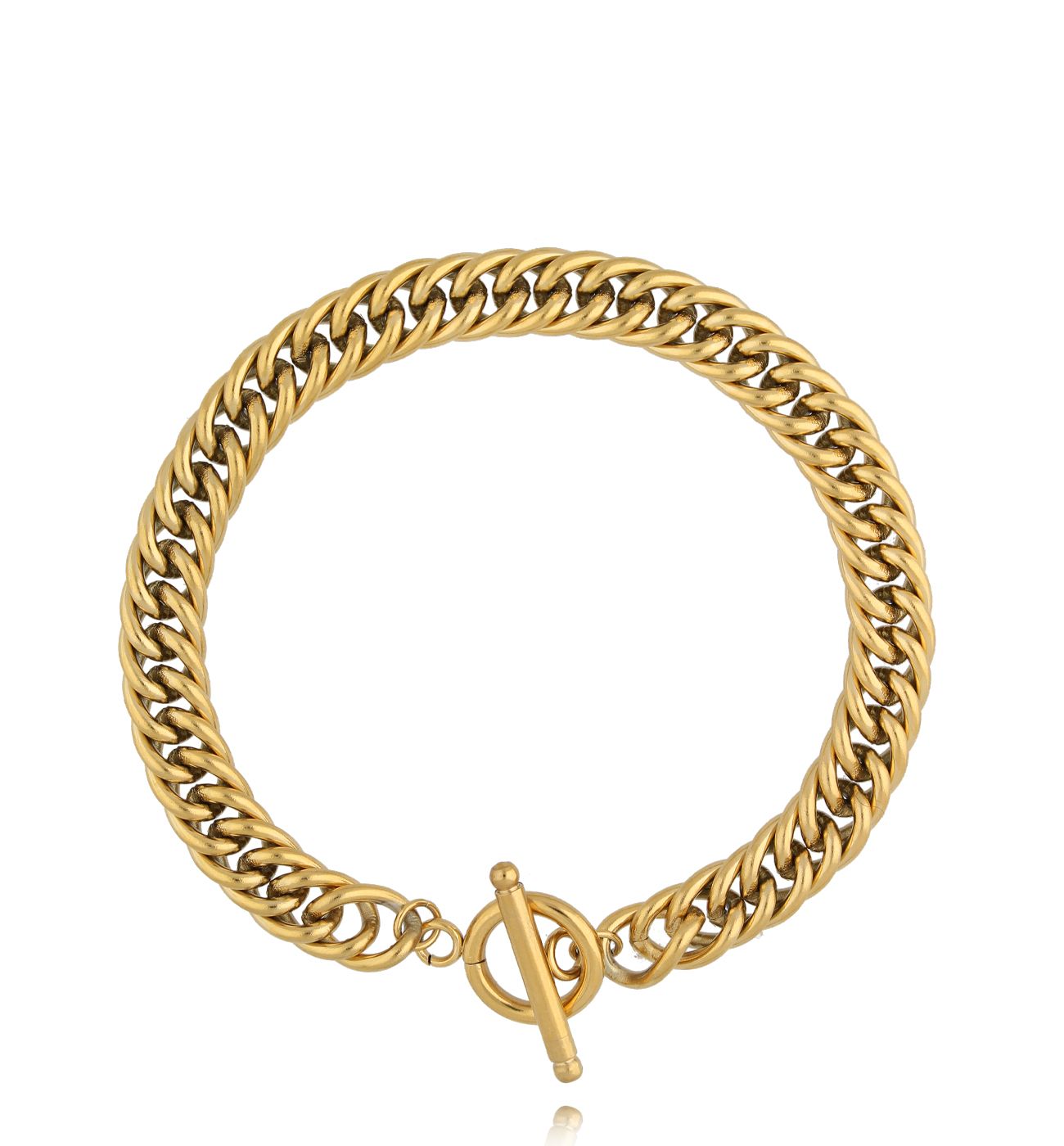 Bransoletka złota z łańcuchem BSY0158 - By Dziubeka