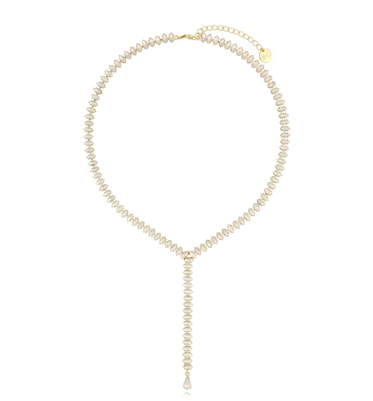 Naszyjnik z mlecznymi kryształkami Bridal NS0238