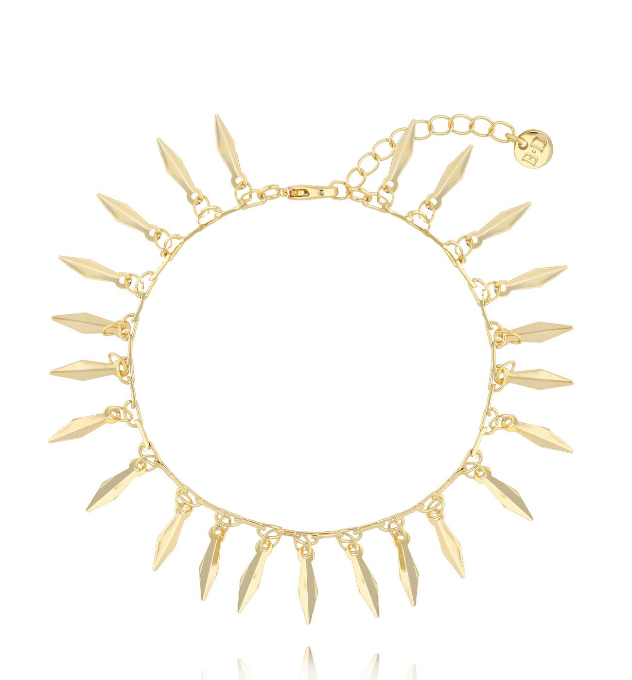 Bransoletka złota z zawieszkami - By Dziubeka