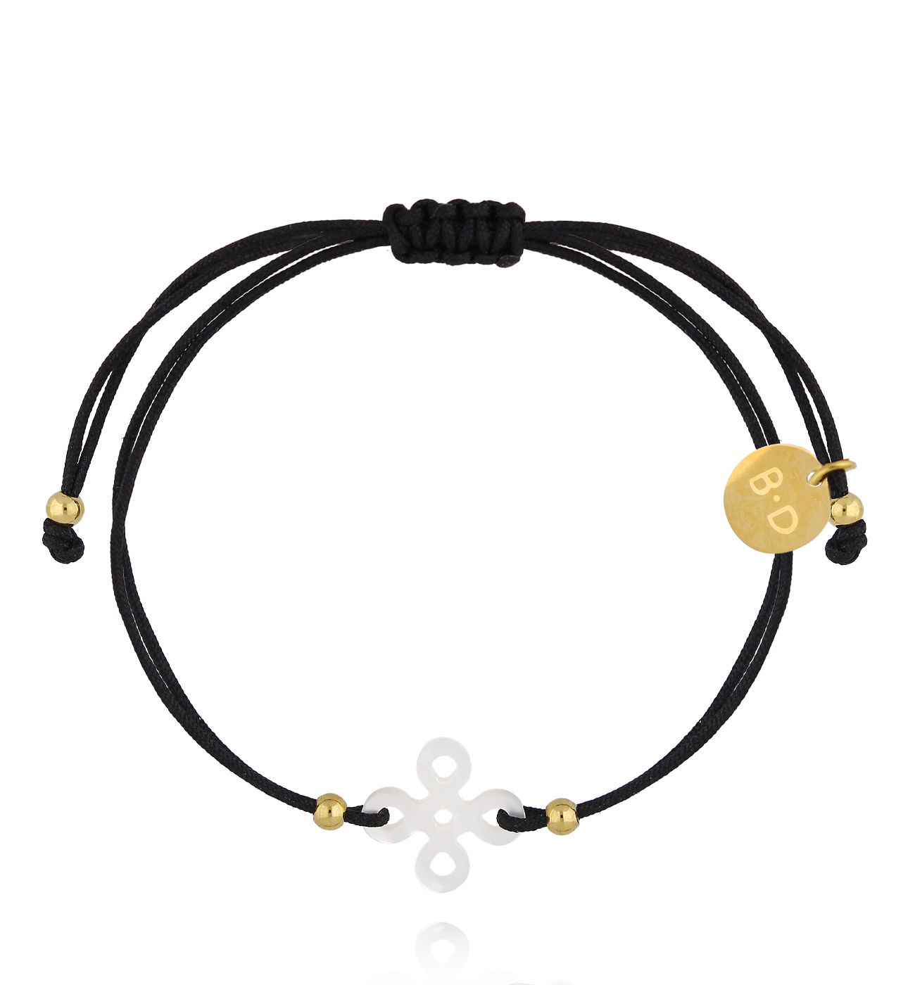 Bransoletka z czarnym sznurkiem BGL0862