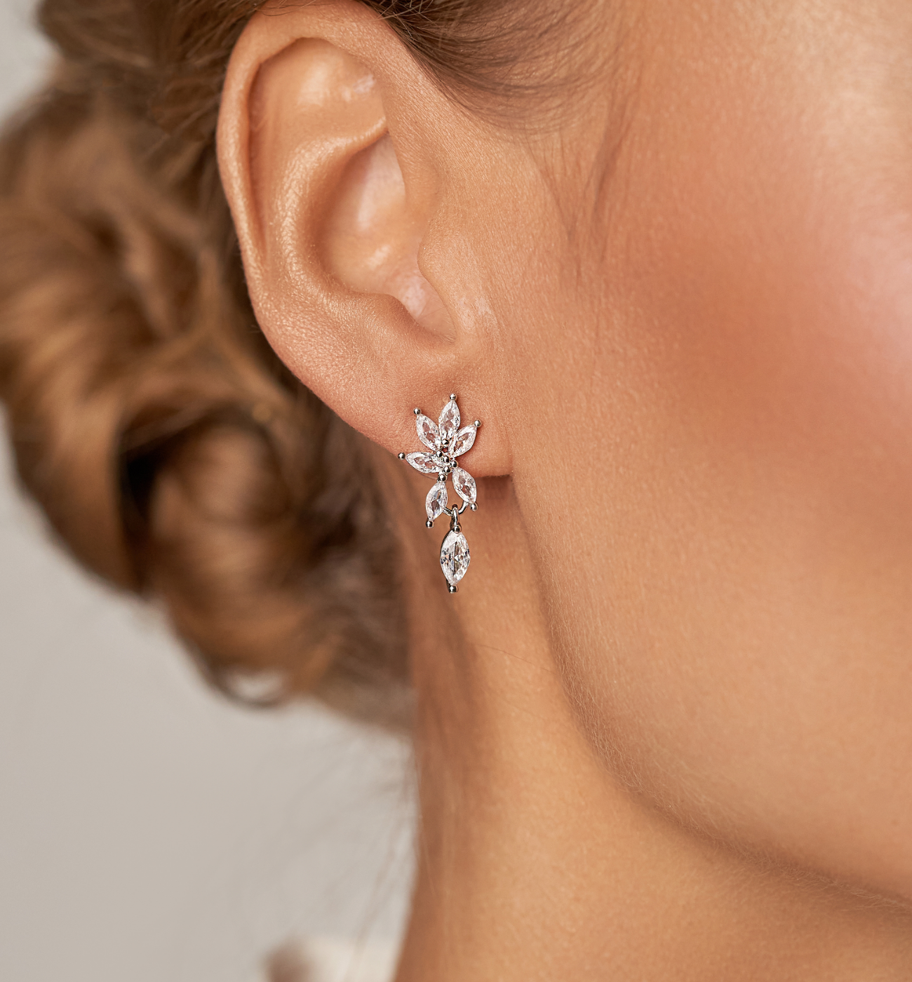 Kolczyki kryształowe łezki srebrne Kentwood KSS1686