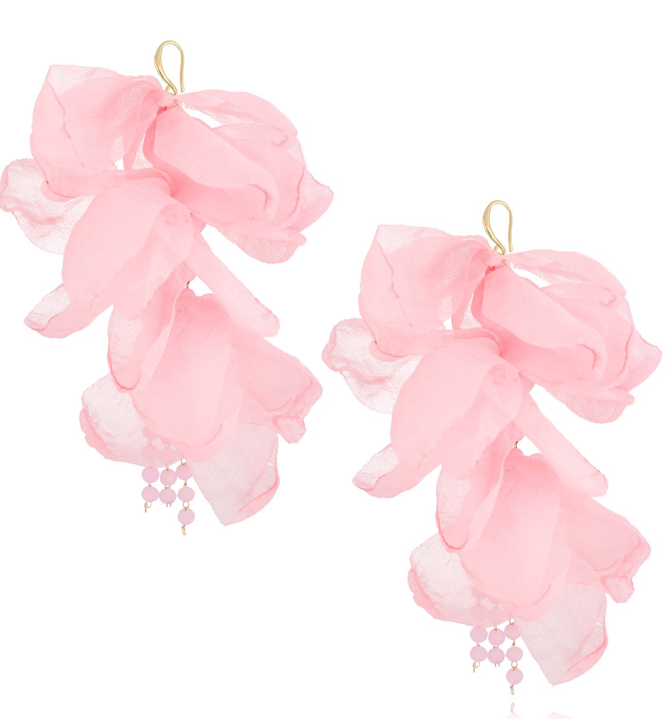 Kolczyki różowe z kryształkami KBL2021