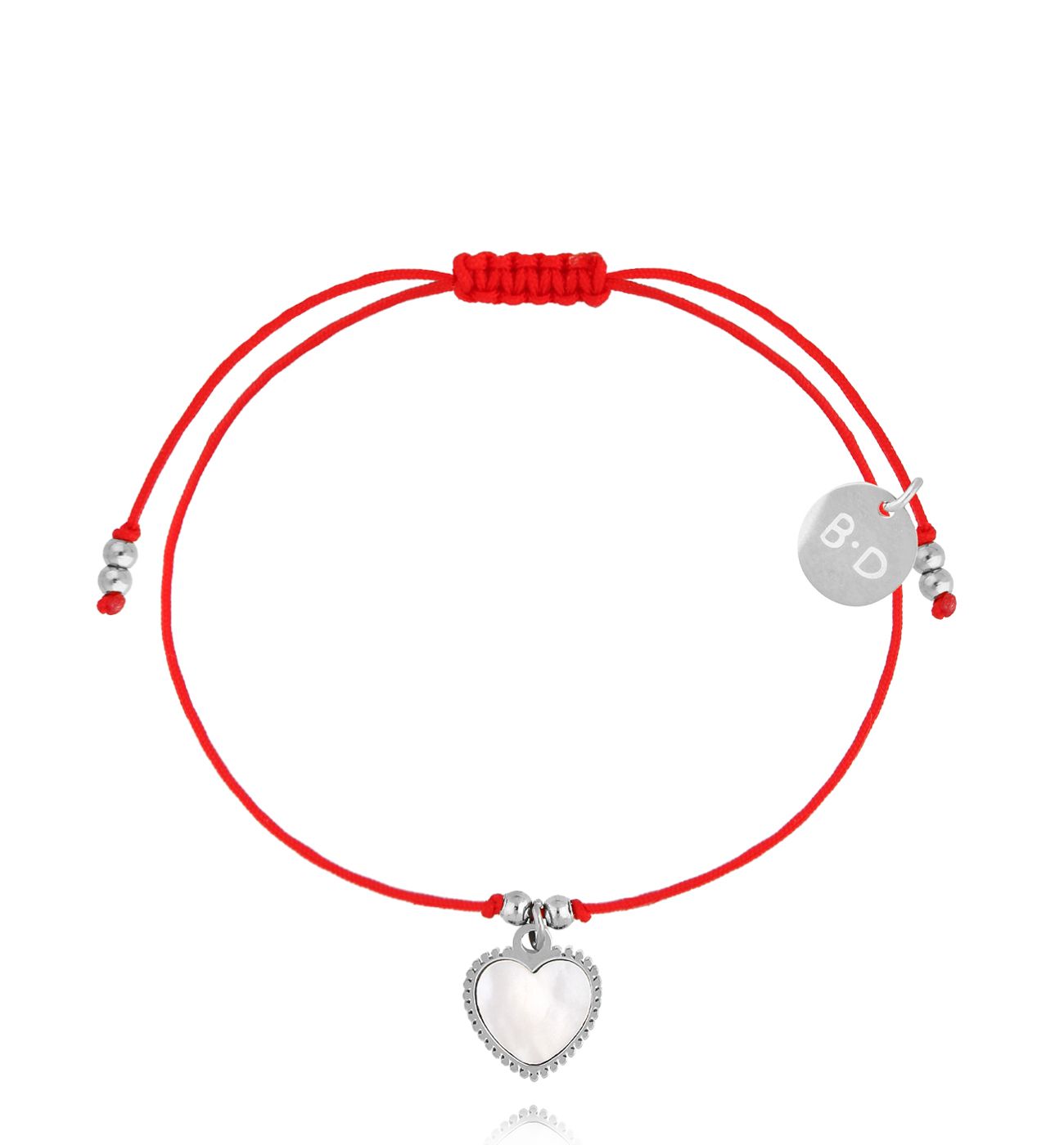 Bransoletka z czerwonym sznurkiem i serduszkiem BGL1017