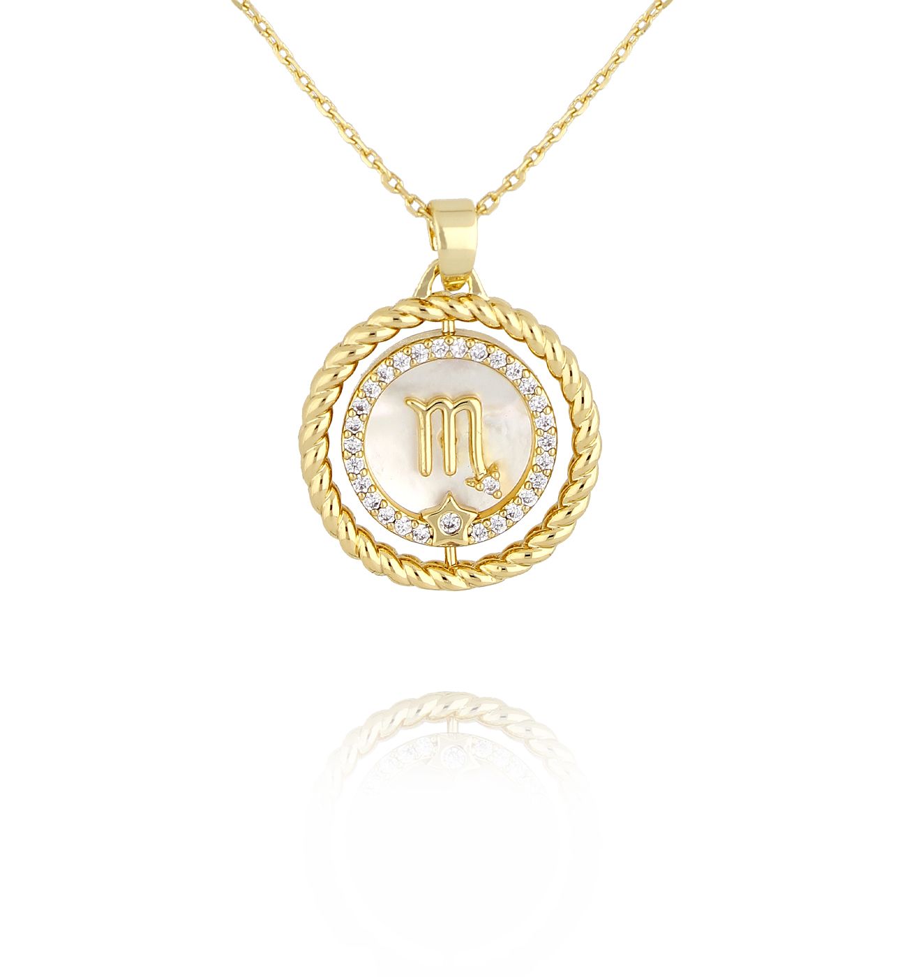 Naszyjnik znak zodiaku Skorpion NLU0039 - By Dziubeka