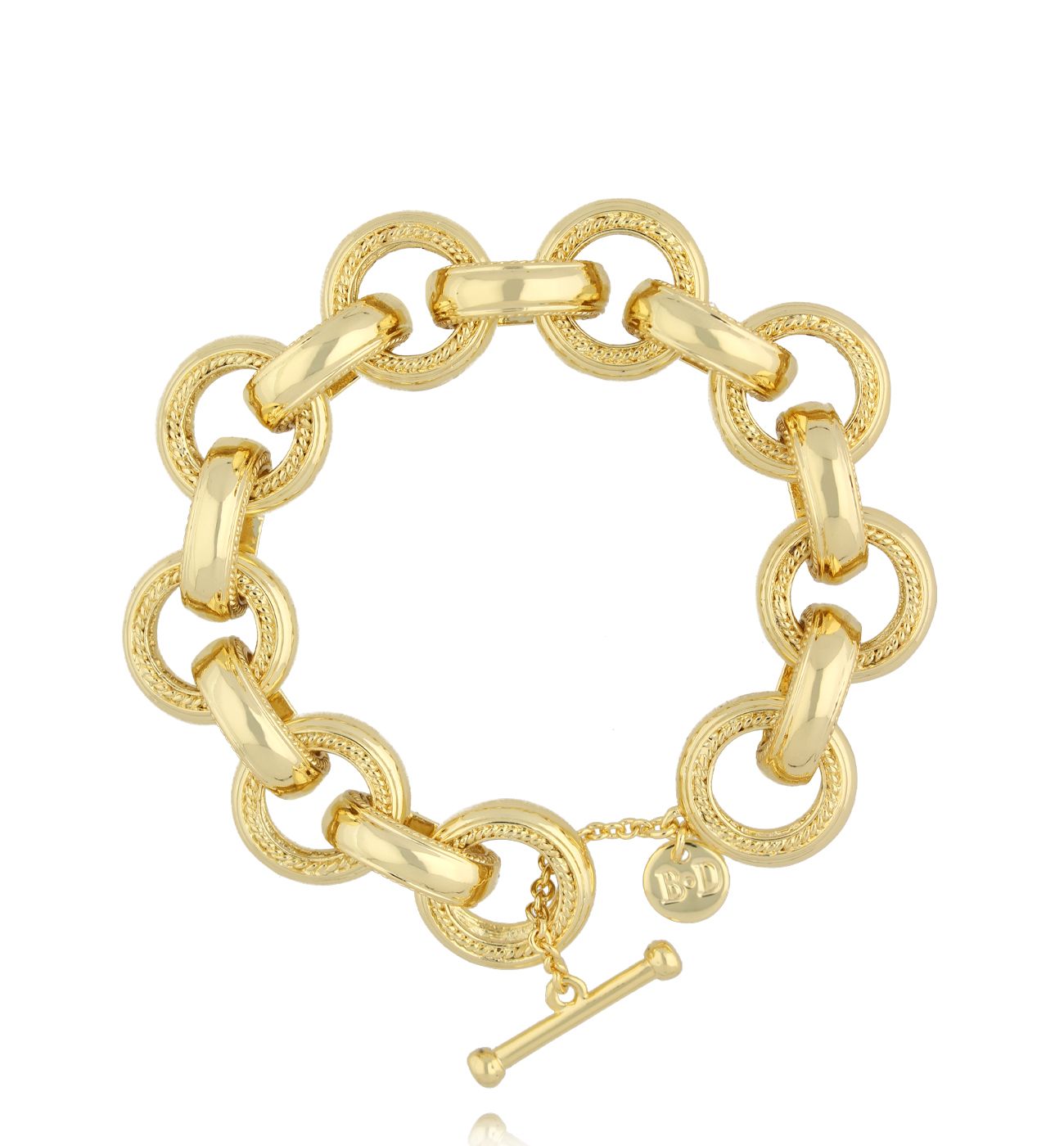 Bransoletka z dużych ogniw złota BRG0274