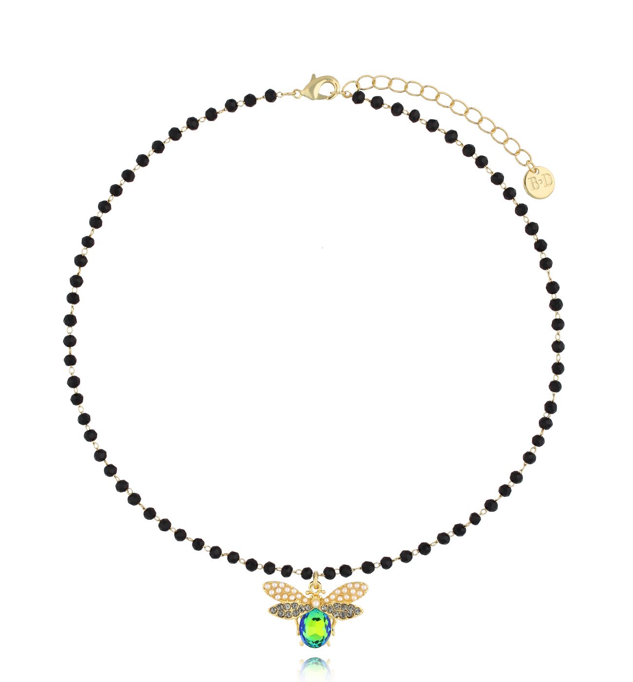 Naszyjnik z zielonym owadem Maya - By Dziubeka