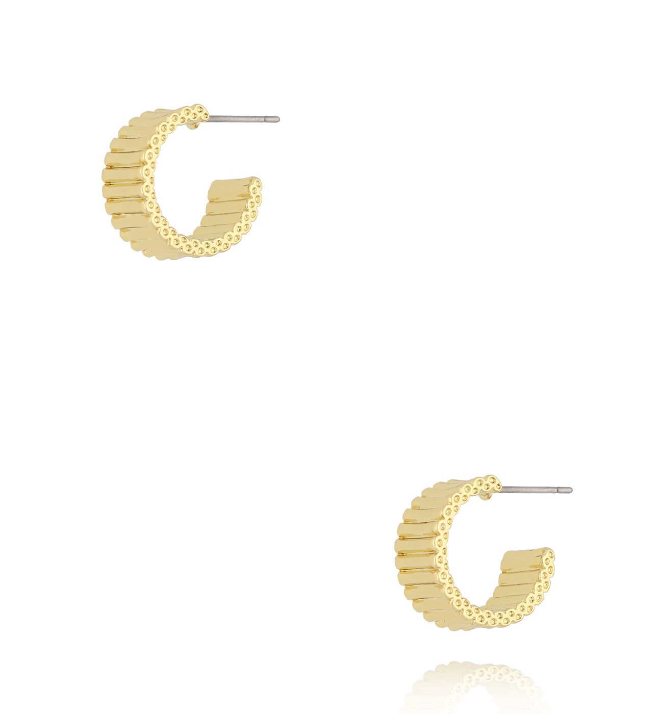 Kolczyki złote okrągłe - By Dziubeka