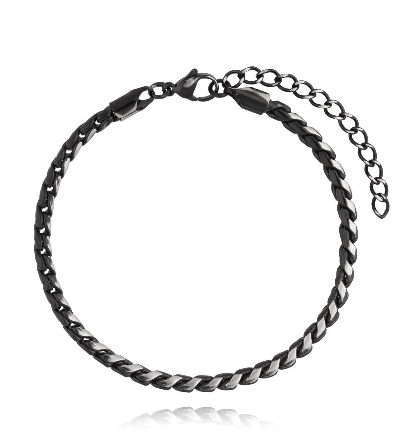 Bransoletka męska czarny łańcuch Alrik 10 - By Dziubeka