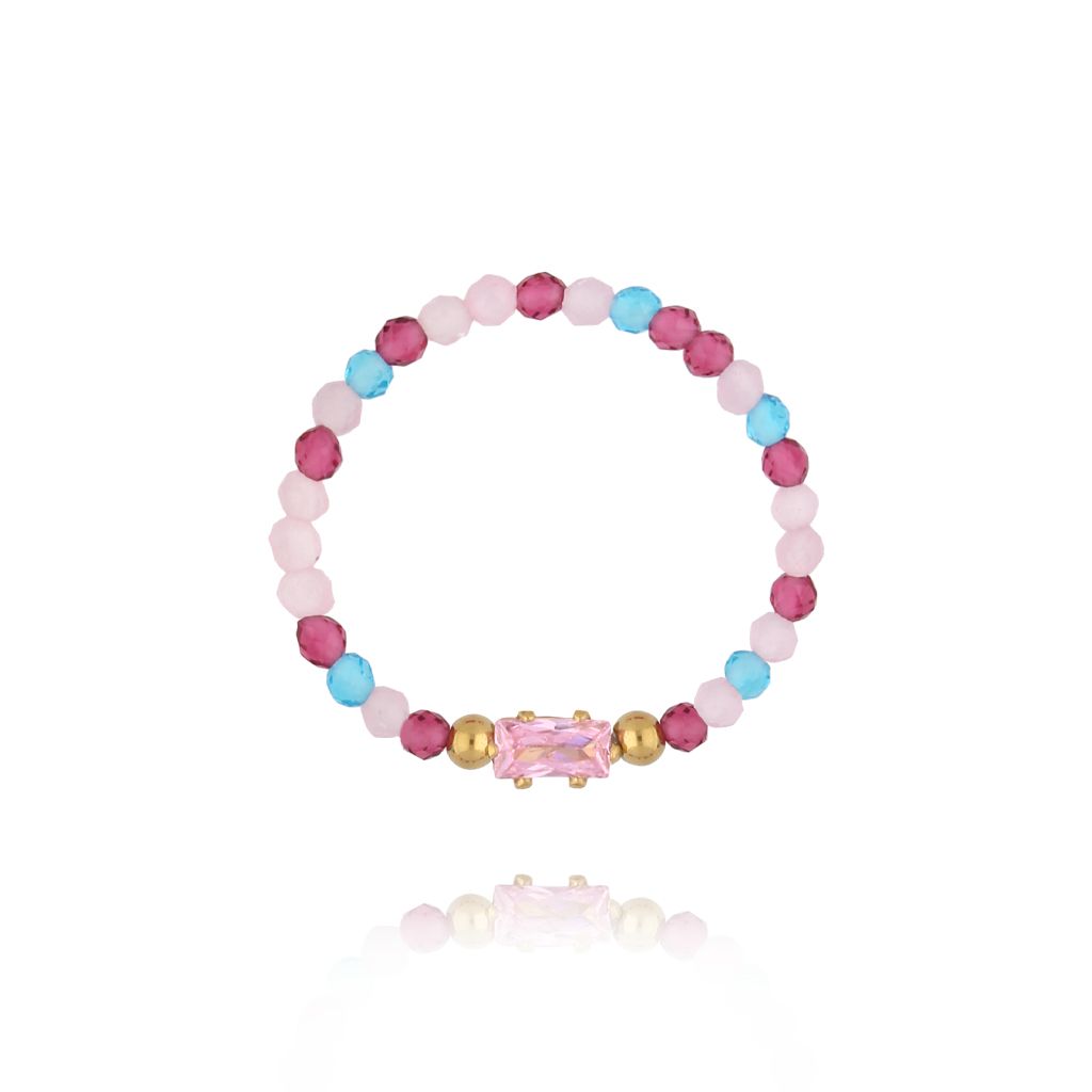 Pierścionek elastyczny kolorowy PSC0647 - By Dziubeka