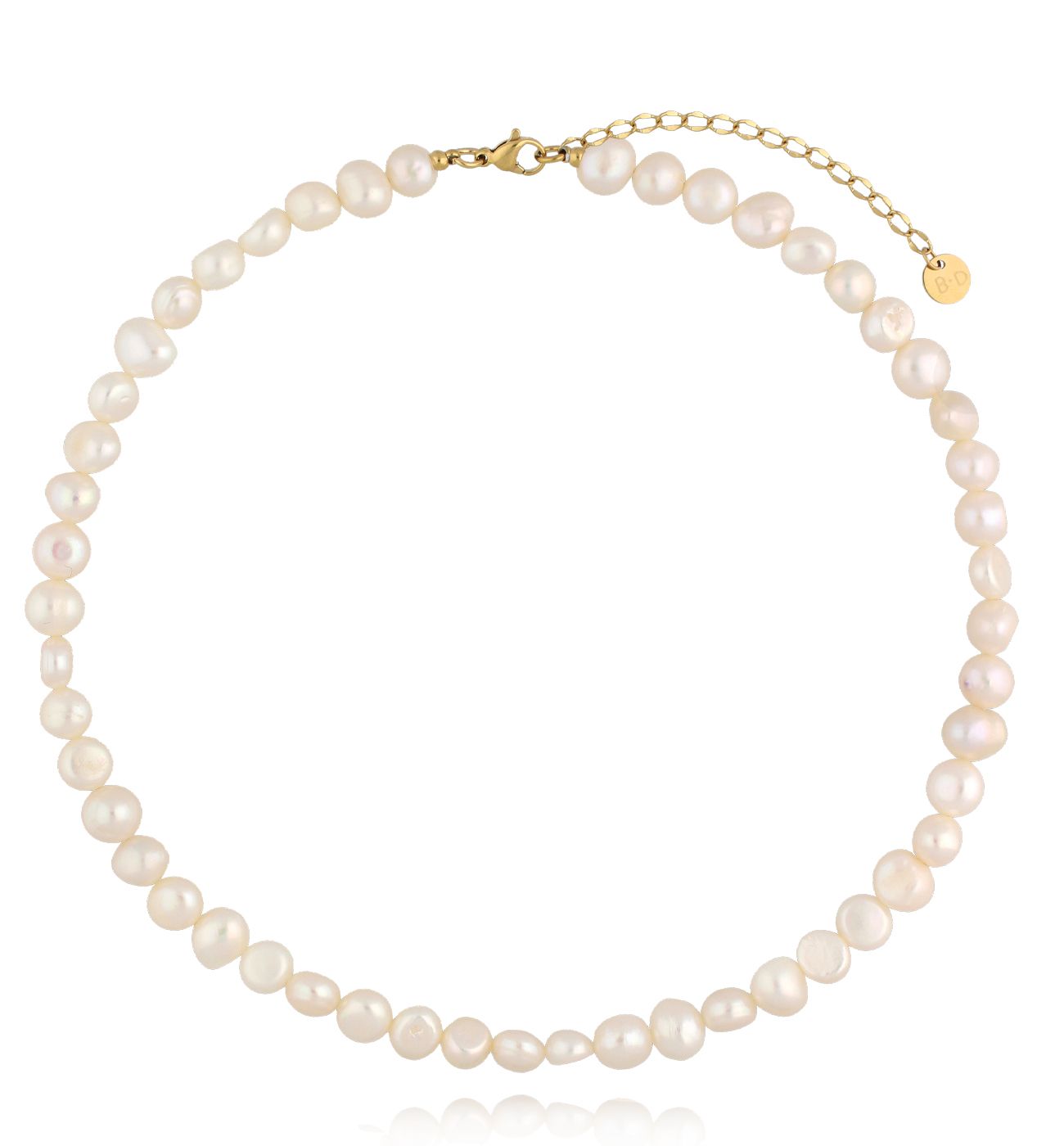 Naszyjnik ze średnich pereł - By Dziubeka