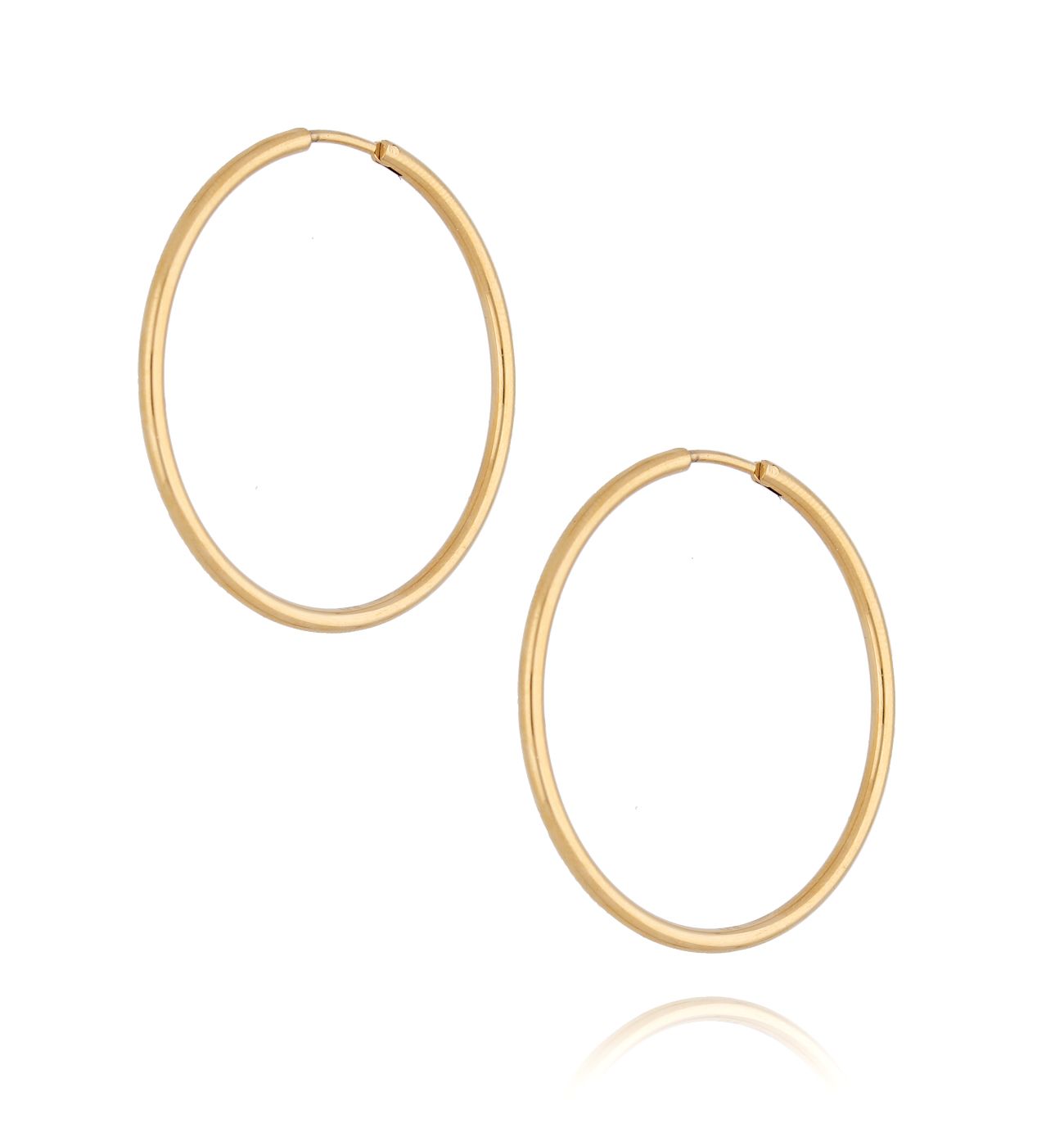 Kolczyki złote koła ze stali szlachetnej 40mm - By Dziubeka