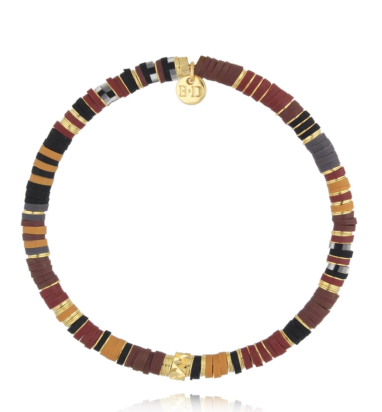 Bransoletka brązowo złota - By Dziubeka