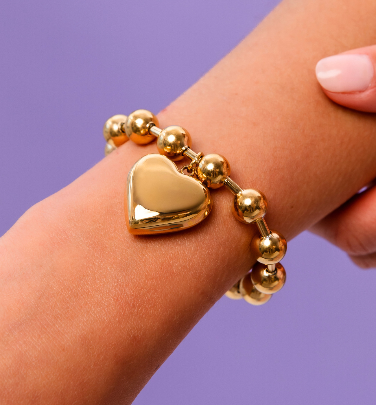 Bransoletka złota z sercem BSY0390