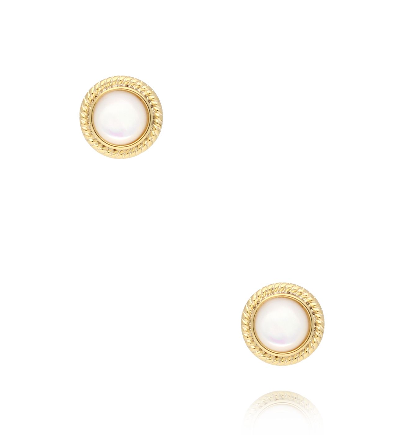 Kolczyki z perłami złote - By Dziubeka