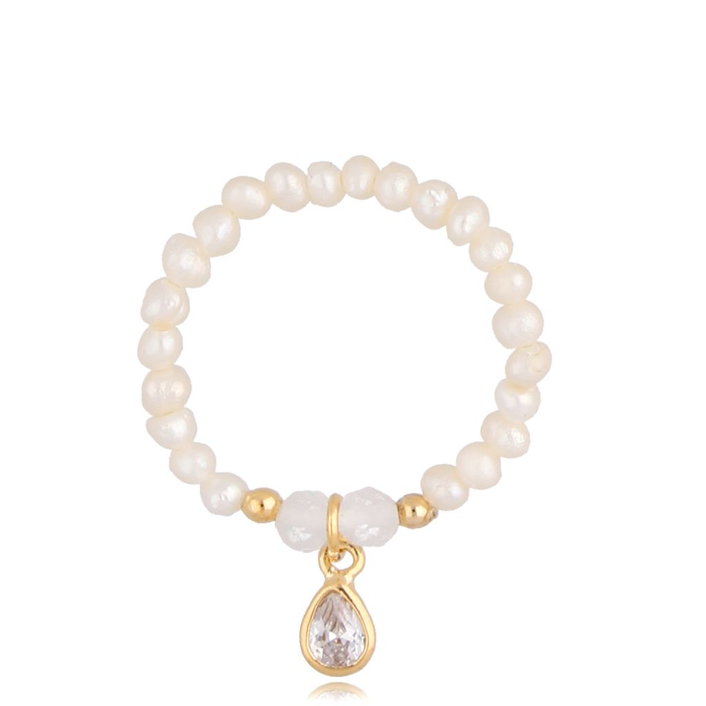 Pierścionek z perłami Dance III - By Dziubeka