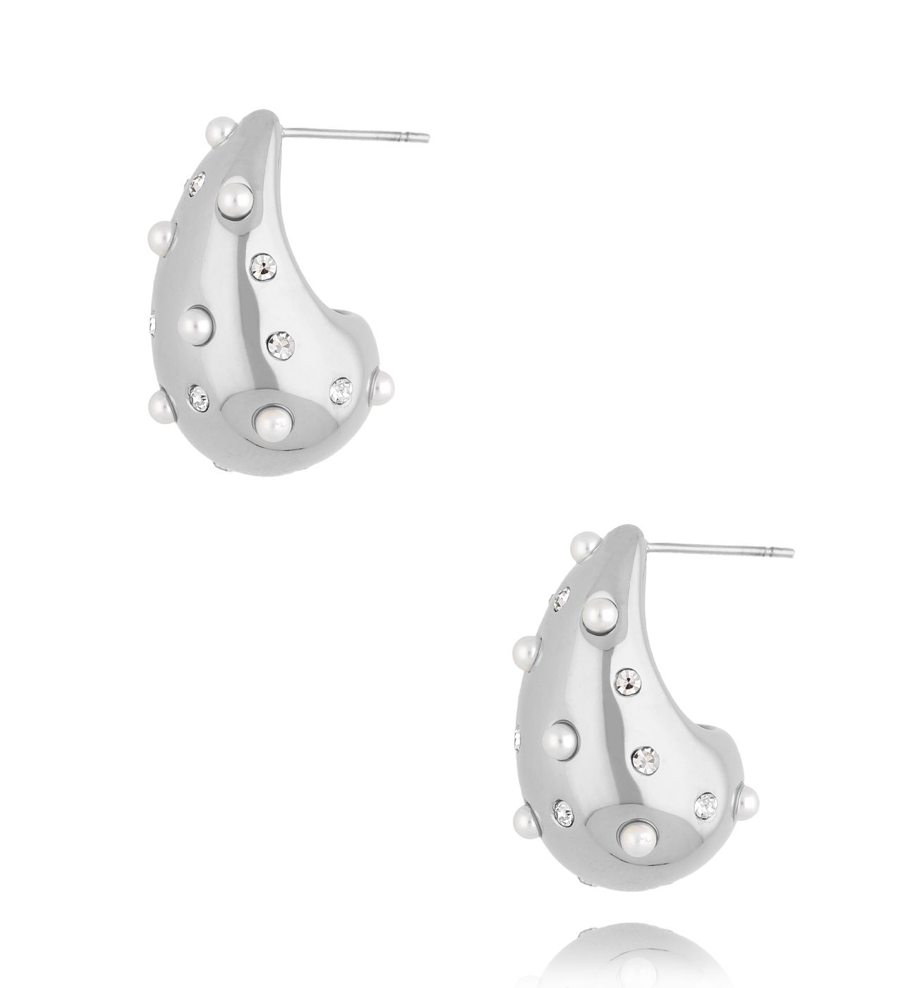 Kolczyki srebrne krople z perełkami Kylie KSA1593