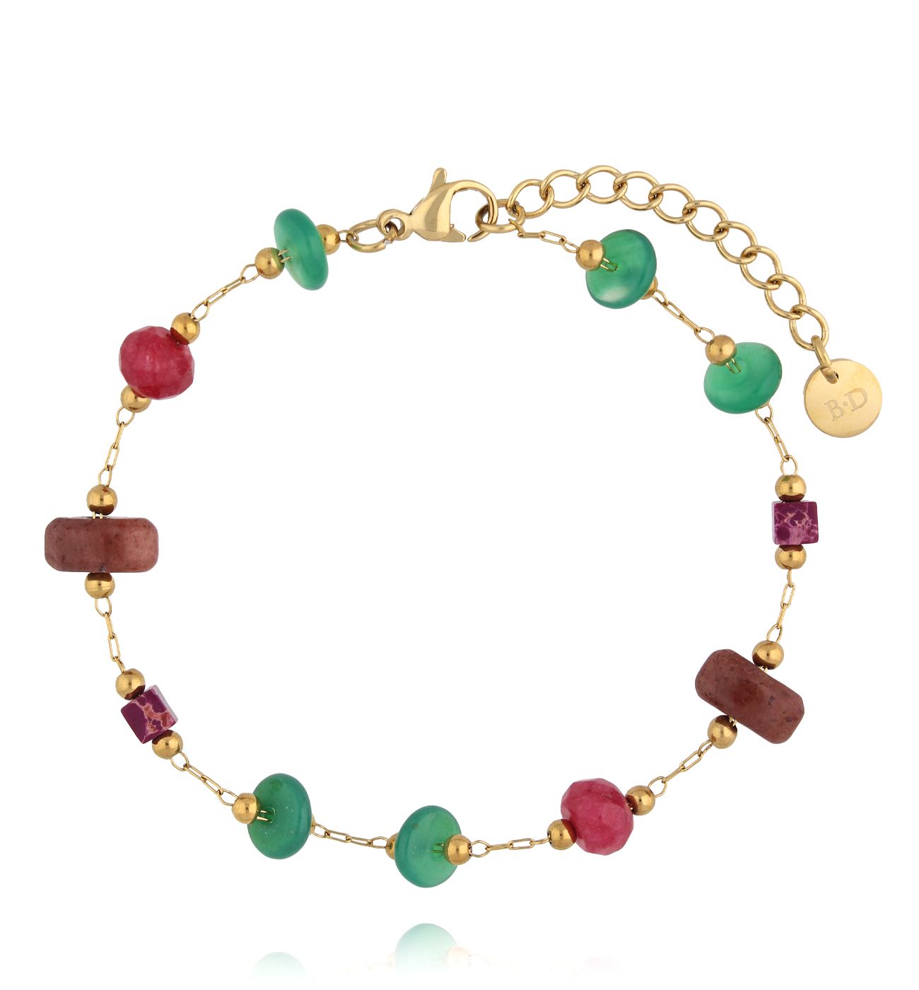 Bransoletka kolorowa z kamieniami - By Dziubeka
