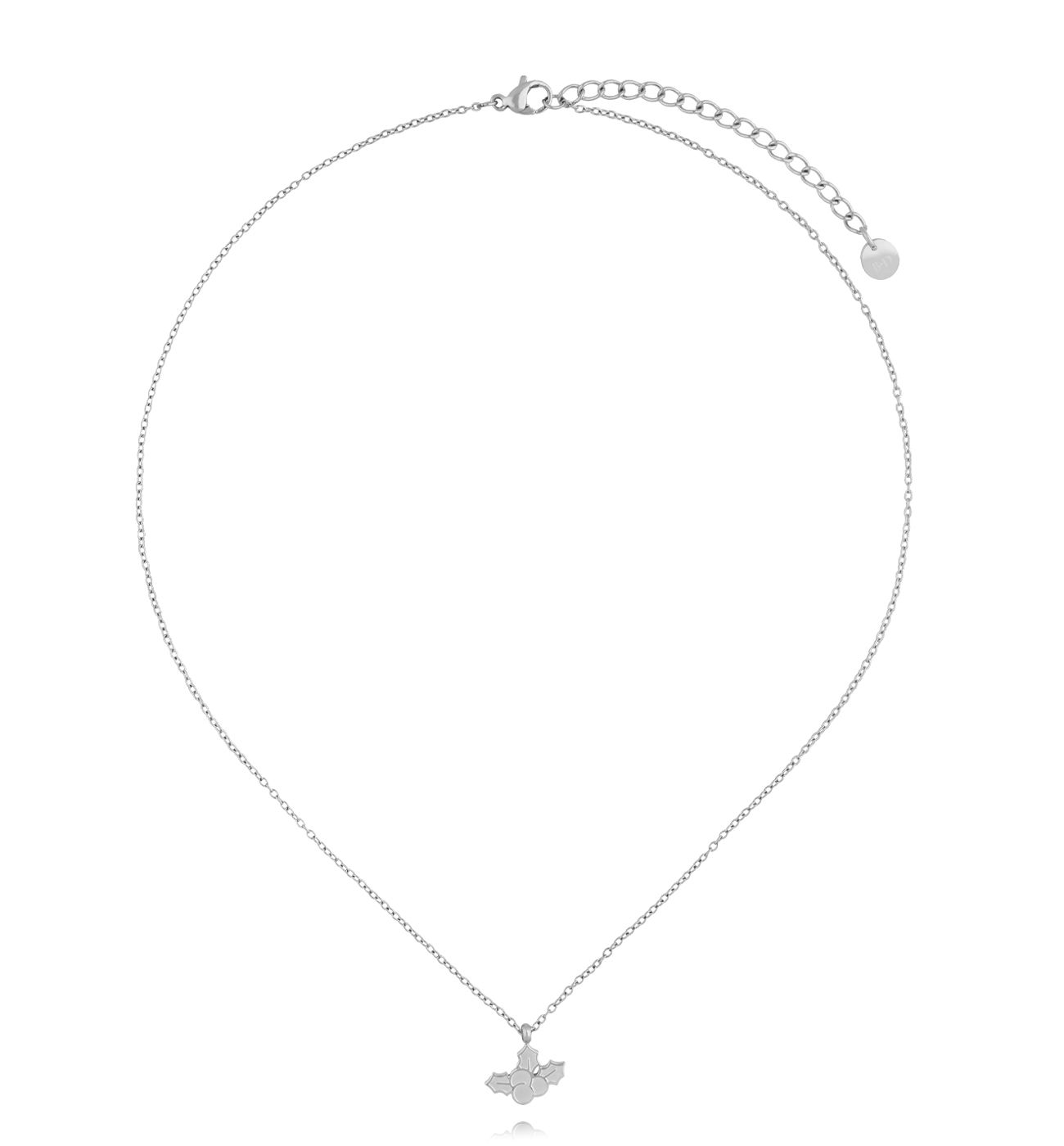 Naszyjnik ze świątecznymi listkami srebrny - By Dziubeka