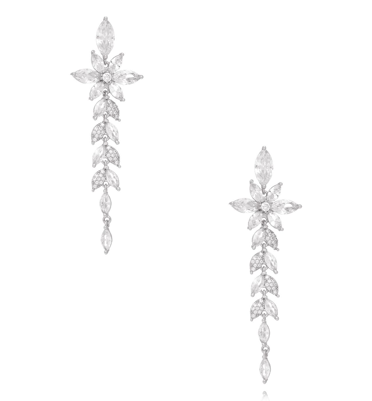 Kolczyki z kryształami srebrne KSS2153