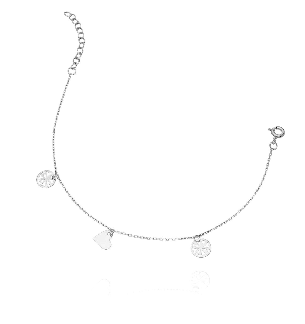 Bransoletka ze srebra serduszko BSE0009