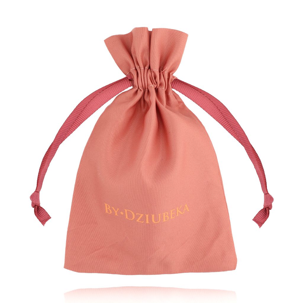 Woreczek bawełniany peach pink średni - By Dziubeka