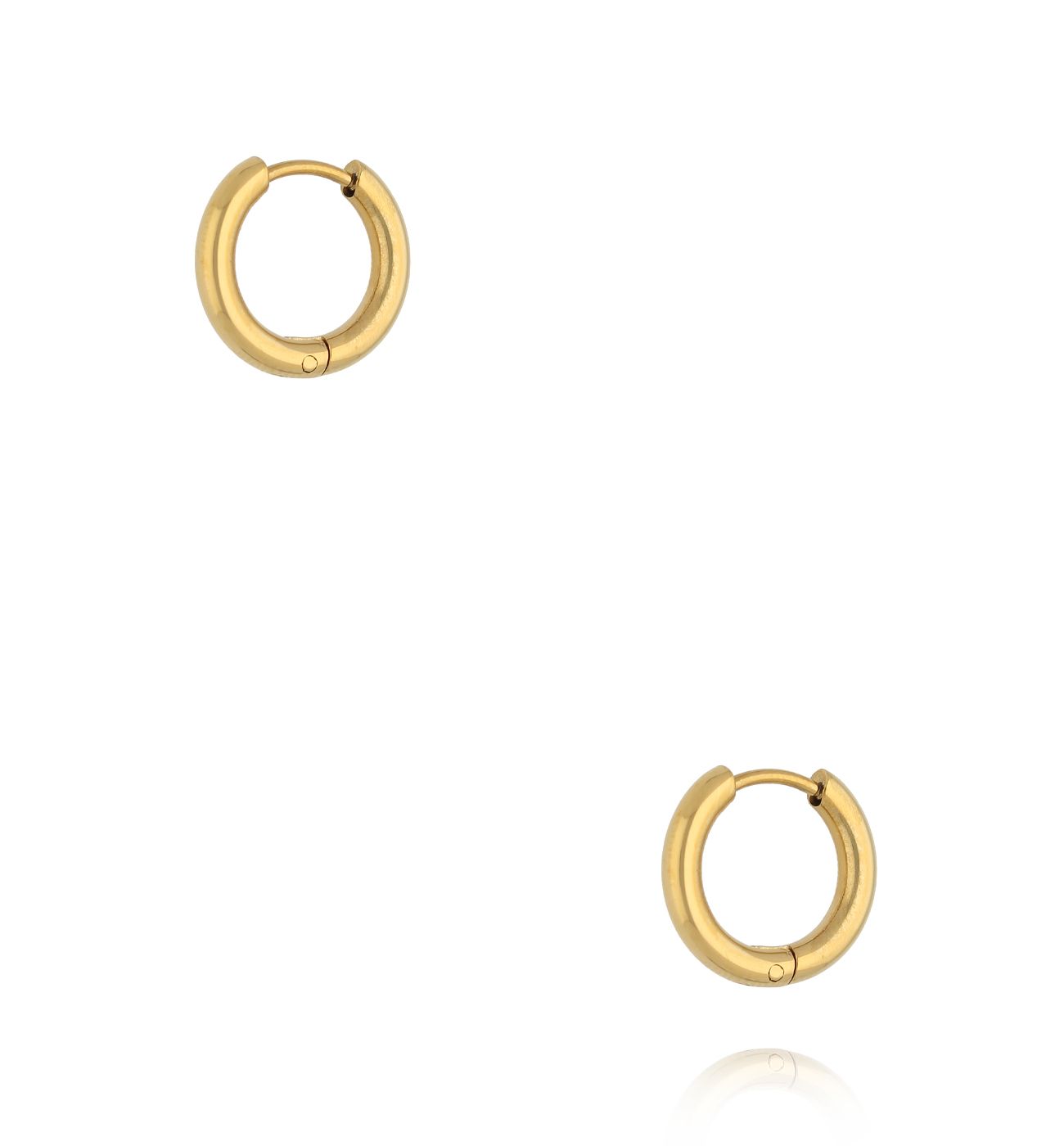 Kolczyk klasyczne złote kółeczka - By Dziubeka