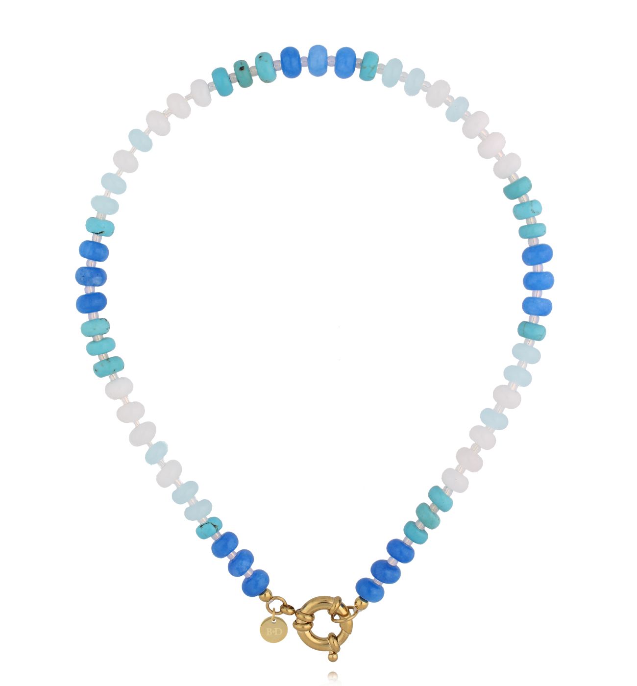 Naszyjnik z niebieskich jadeitów - By Dziubeka