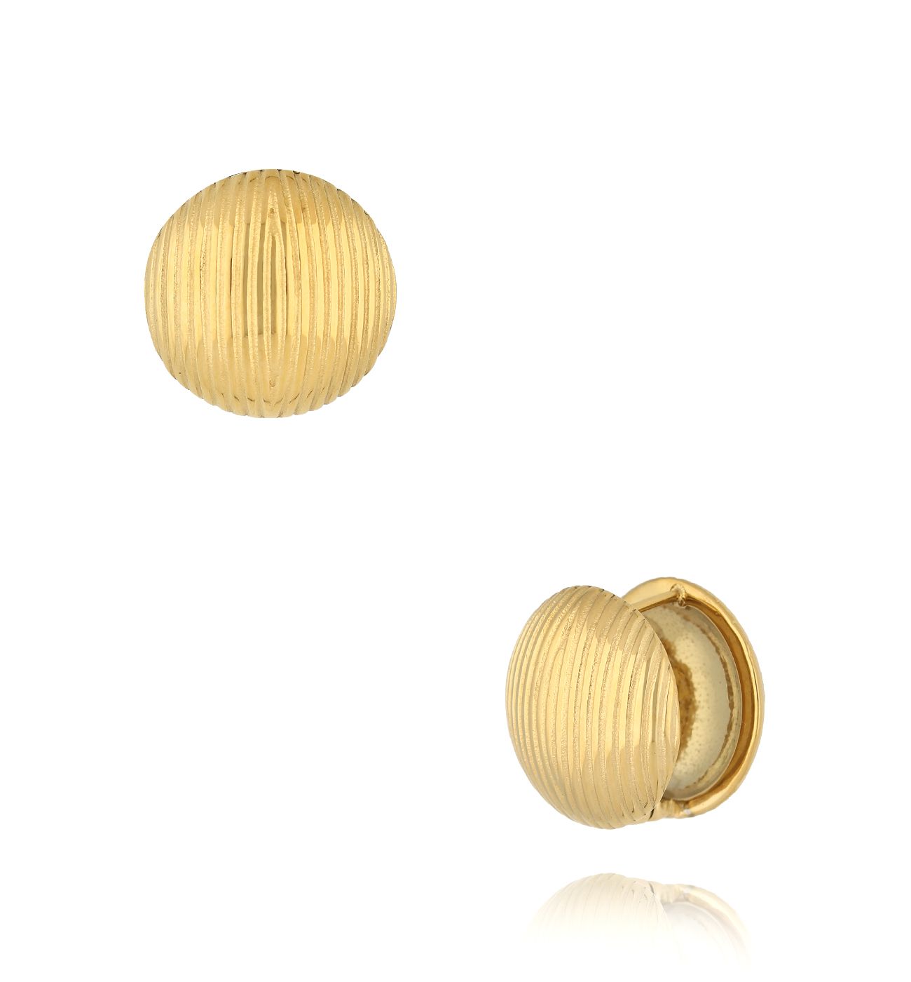 Kolczyki okrągłe złote Click and Go - By Dziubeka