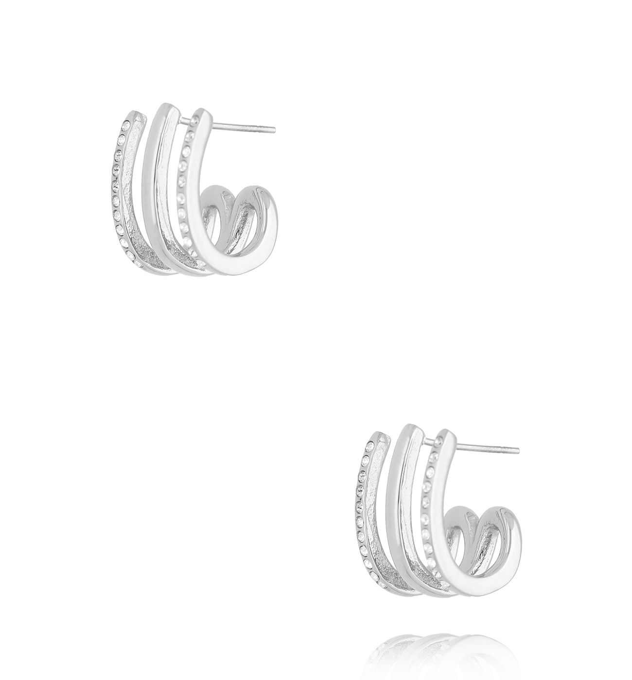 Kolczyki srebrne z cyrkoniami - By Dziubeka