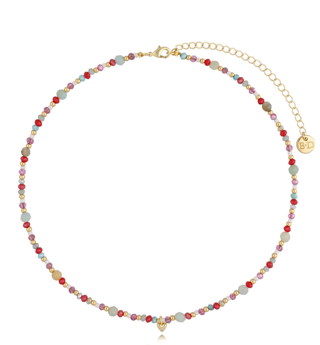 Naszyjnik pastelowy z serduszkiem Heart of Paradise NBI0004 - By Dziubeka