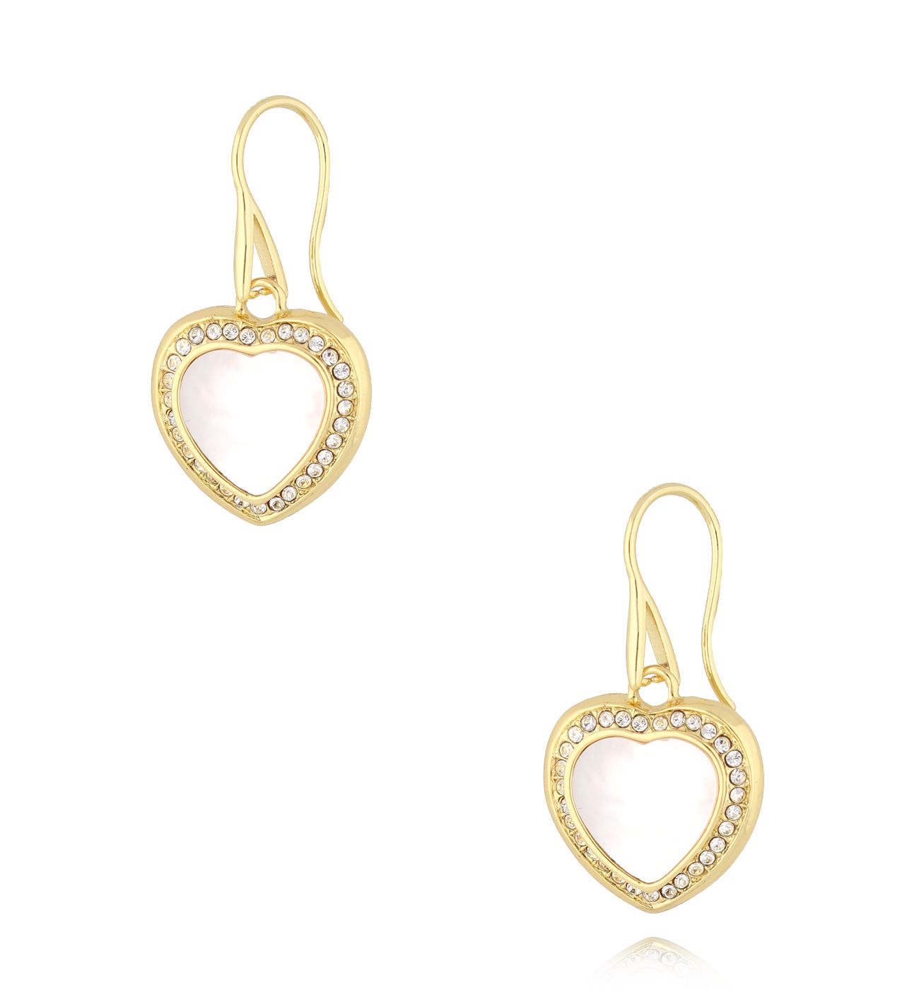 Kolczyki złote z sercami Beauvais - By Dziubeka