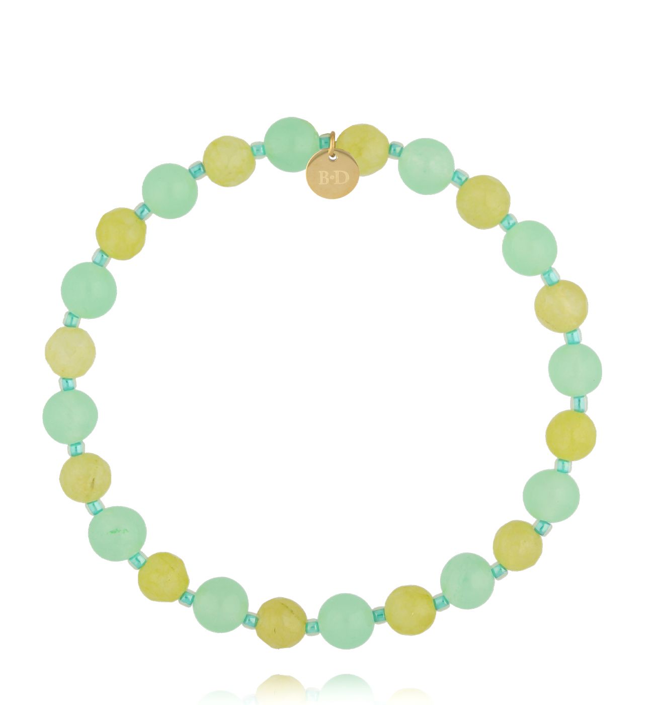 Bransoletka zielona z jadeitami - By Dziubeka