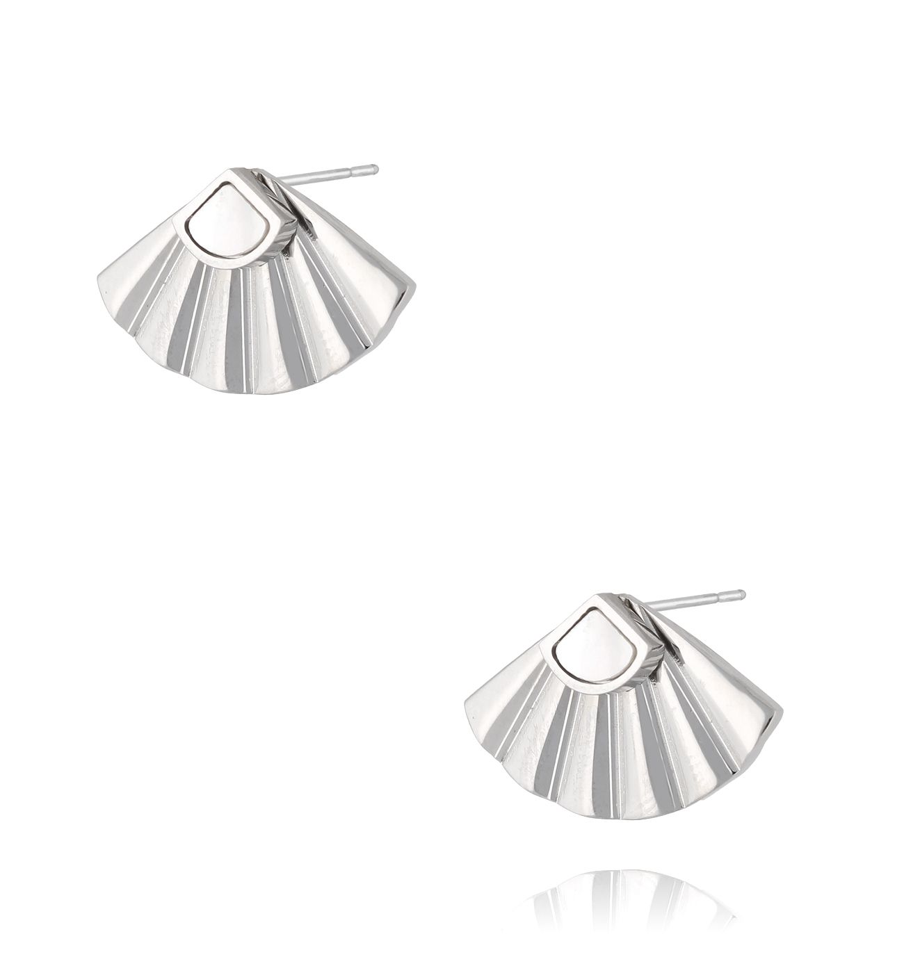 Kolczyki srebrne wachlarze Oasis KSA1909