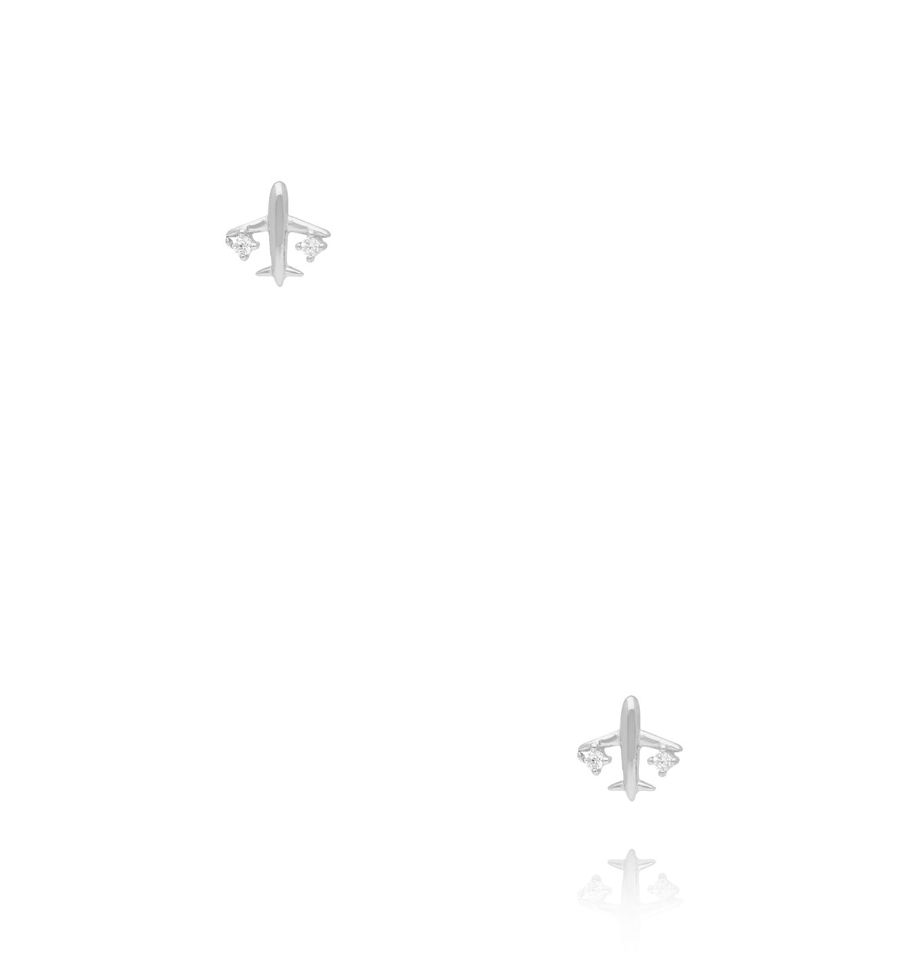 Kolczyki w kształcie samolotu – srebrne KCA0111 - By Dziubeka