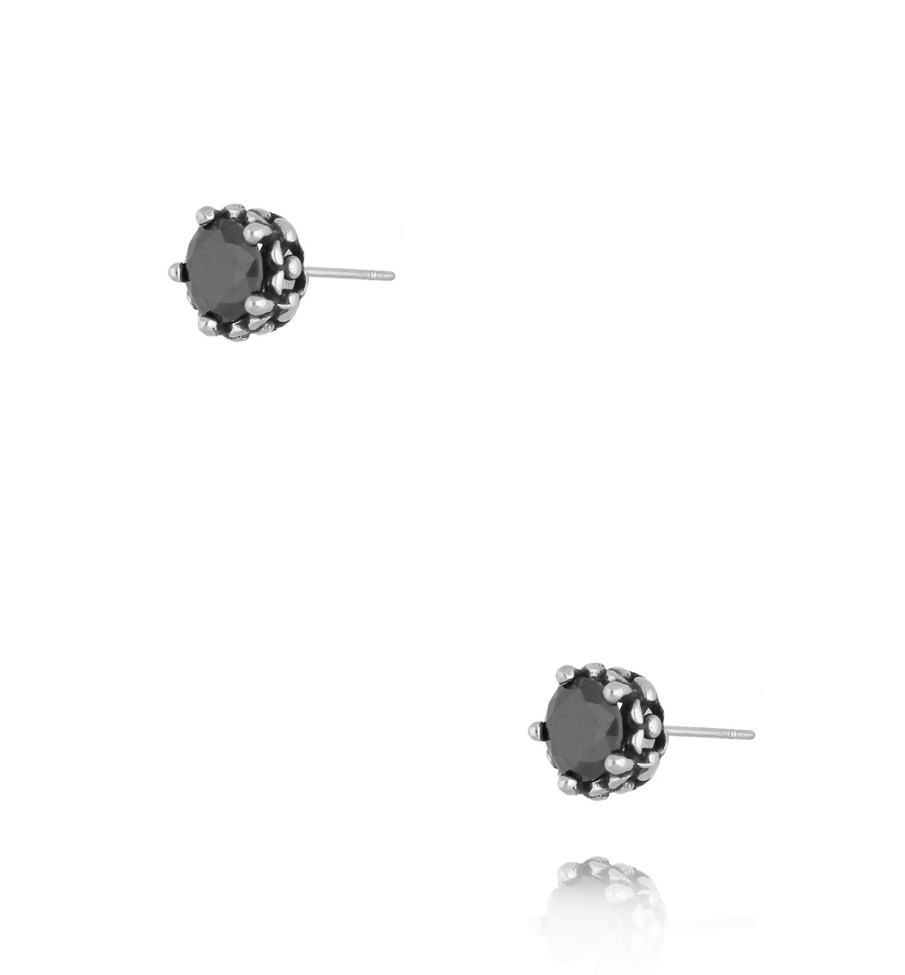 Kolczyki z czarnymi kryształkami KMITC0099