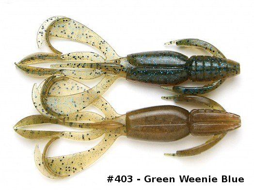 Keitech Przynęta Crazy Flapper 3,6" 9cm Green Weenie Blue