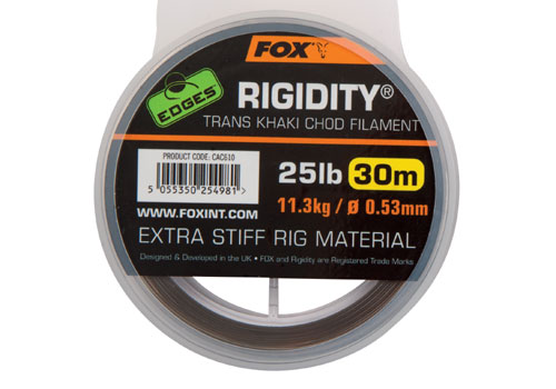 FOX ŻYŁKA RIGIDITY CHOD FILAMENT TRANS KHAKI 30lb 0,57mm 30M