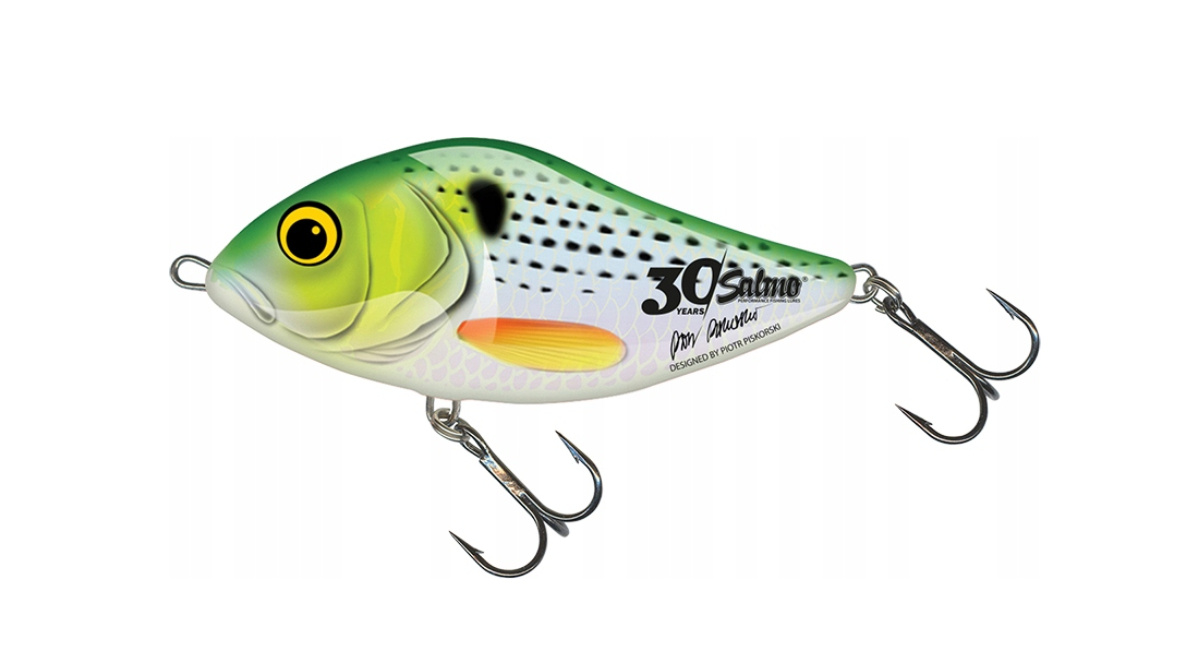 Salmo Wobler Slider Tonący 12cm Holo Green Striper HNR Limited Edition