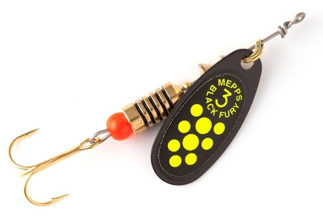 Mepps błystka BLACK FURY CZARNA SELEDYNOWE KROPKI #4