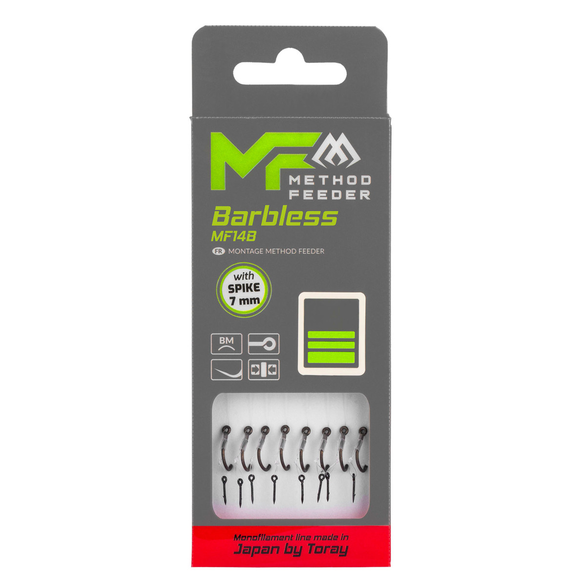 Mikado Przypon gotowy Method Feeder MF14B Barbless z igłą - 10