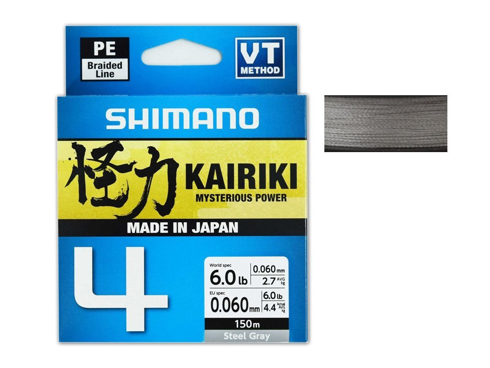 Shimano Plecionka Kairiki 4x Steel Gray 150m 0,19mm