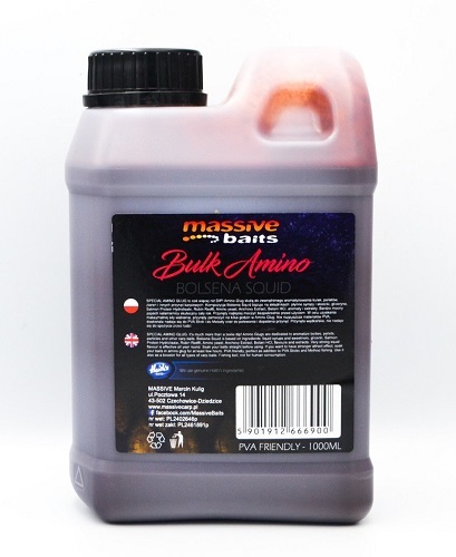 Massive Baits Liquid's Bulk Amino Bolsena Squid 1L