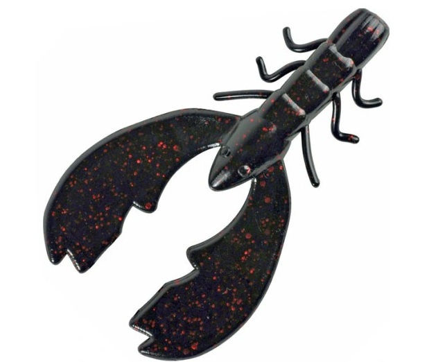 Berkley Przynęta Gumowa Rak Chigger Craw 8cm Black Red Fleck