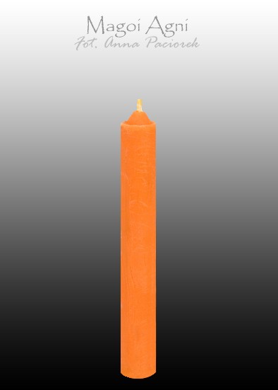 Świeca z wosku 9x1,2cm - pomarańczowa