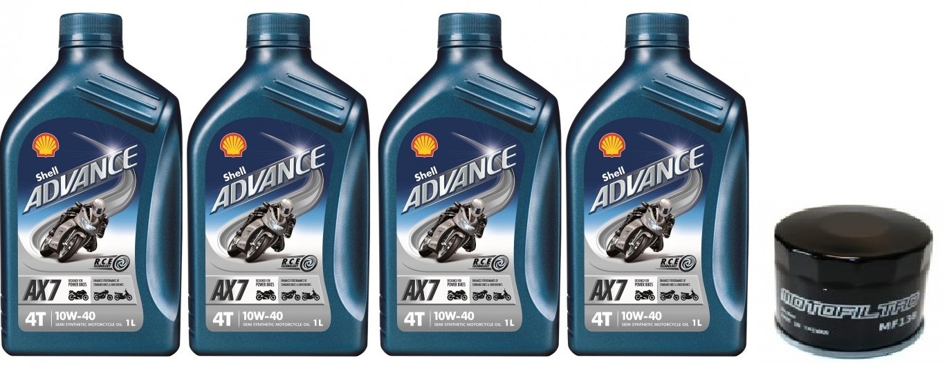 SHELL ADVANCE VSX AX7 10W40 4T 4L + FILTR MOTOFILTRO - Petrostar