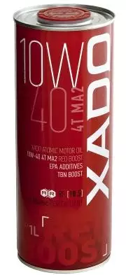 XADO ATOMIC OIL RED BOOST 10W40 4T MA2 1L - Petrostar