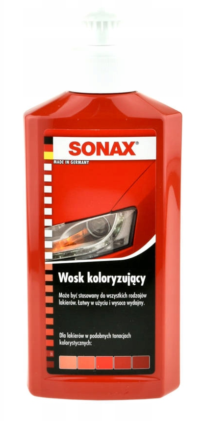 SONAX WOSK KOLORYZUJĄCY CZERWONY 250ML - Petrostar