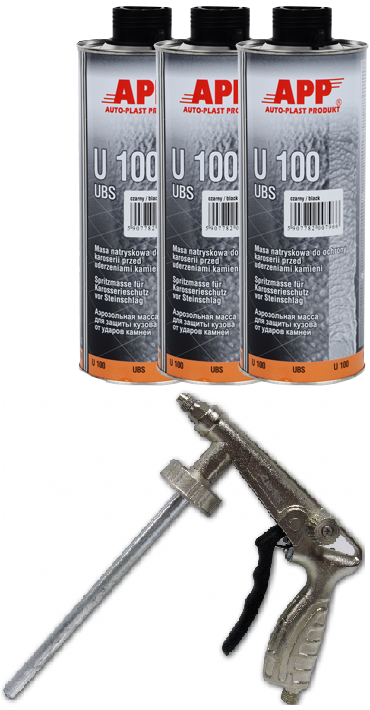 APP BARANEK 3KG CZARNY + PISTOLET Z REGULACJĄ - Petrostar