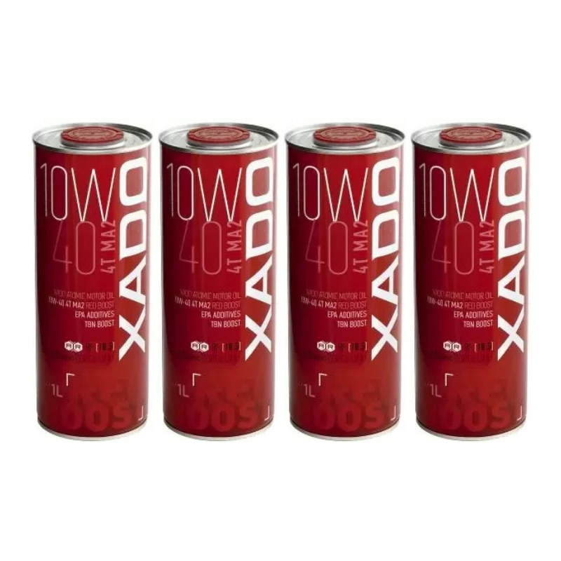 XADO ATOMIC OIL RED BOOST 10W40 4T MA2 4L - Petrostar